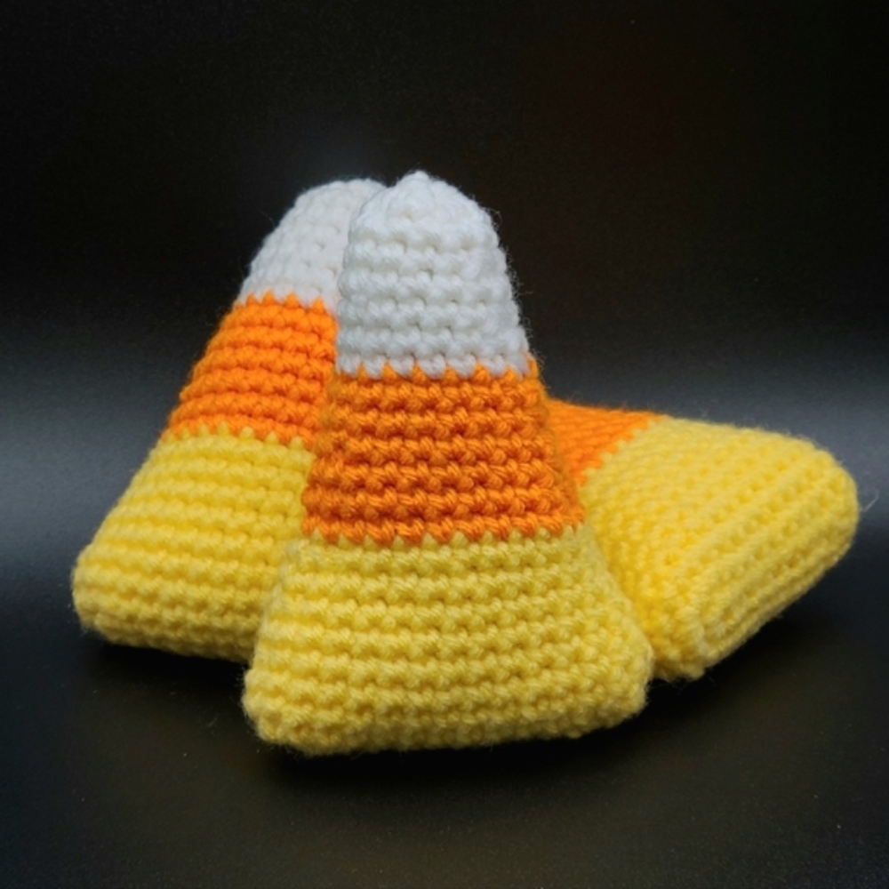 Crochet candy corn, Halloween decor, home decorations, holiday decor
